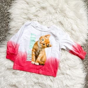 H by Halston Wait What Kitten Graphic Tee 3T